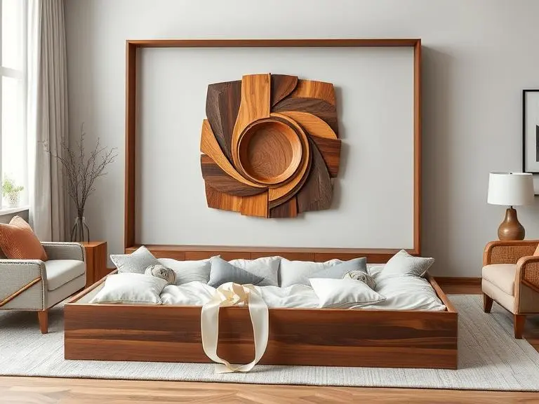 Abstract Geometric Wooden Wall Art Decor