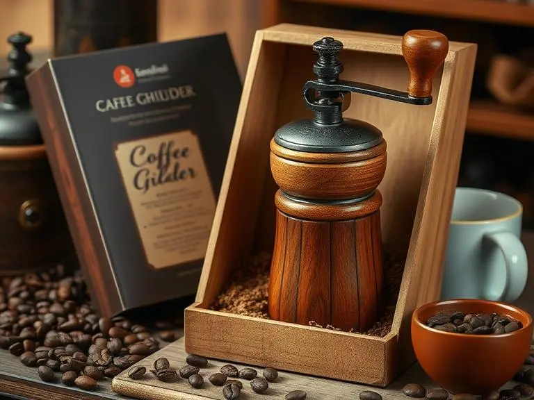 Manual Coffee Grinder with Wooden Handle