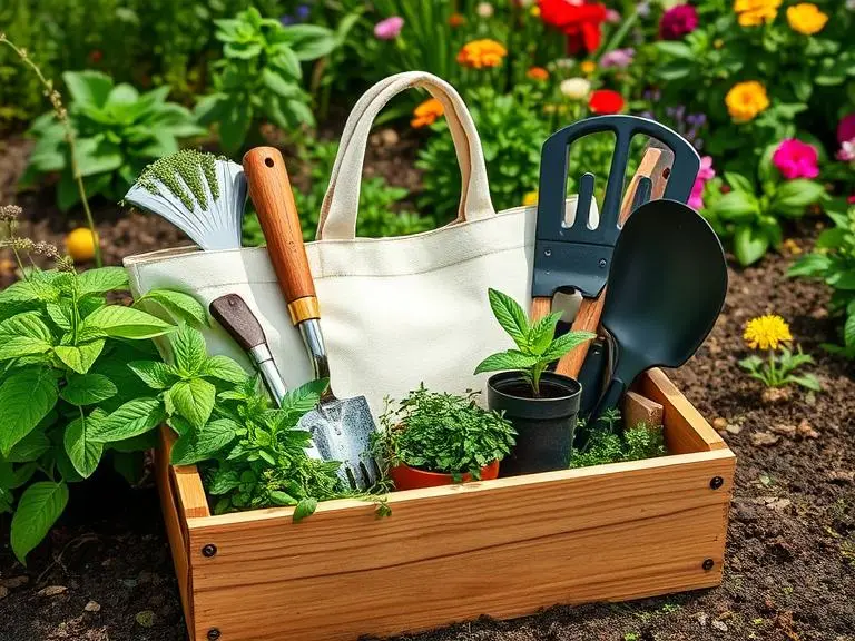 Gardening Tool Set with Tote for hobbyists