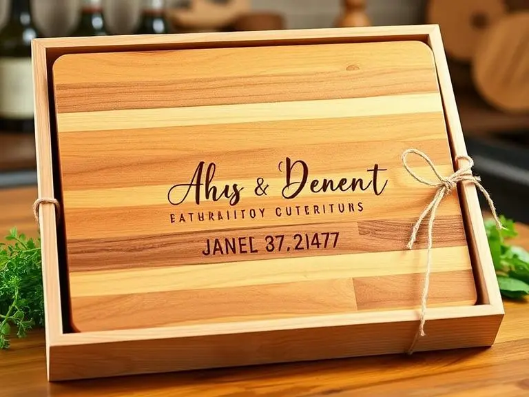 Custom Engraved Wedding Cutting Board