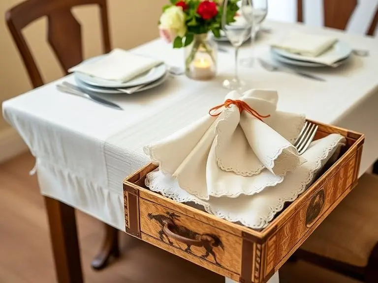 Linen Blend Tablecloth and Napkin Set