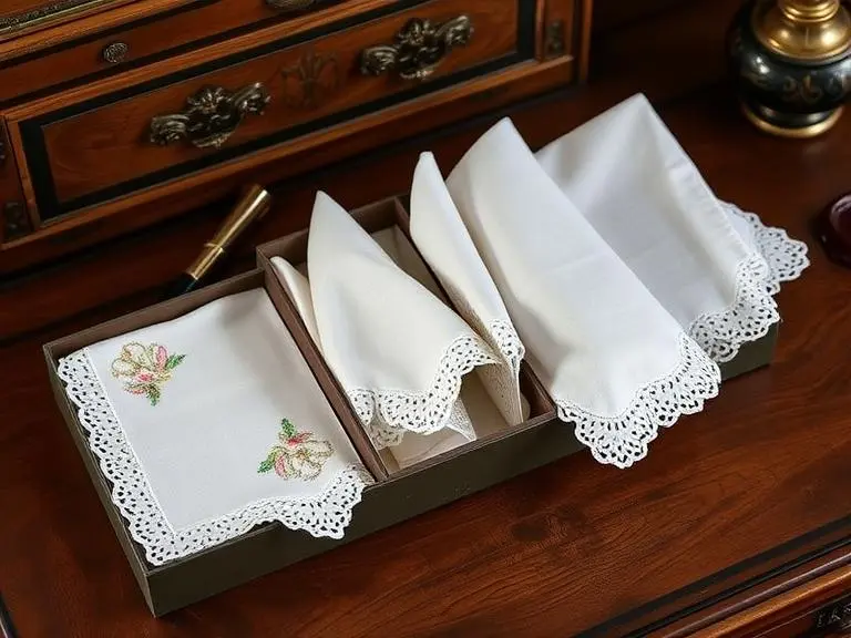 Embroidered Linen Handkerchiefs Set