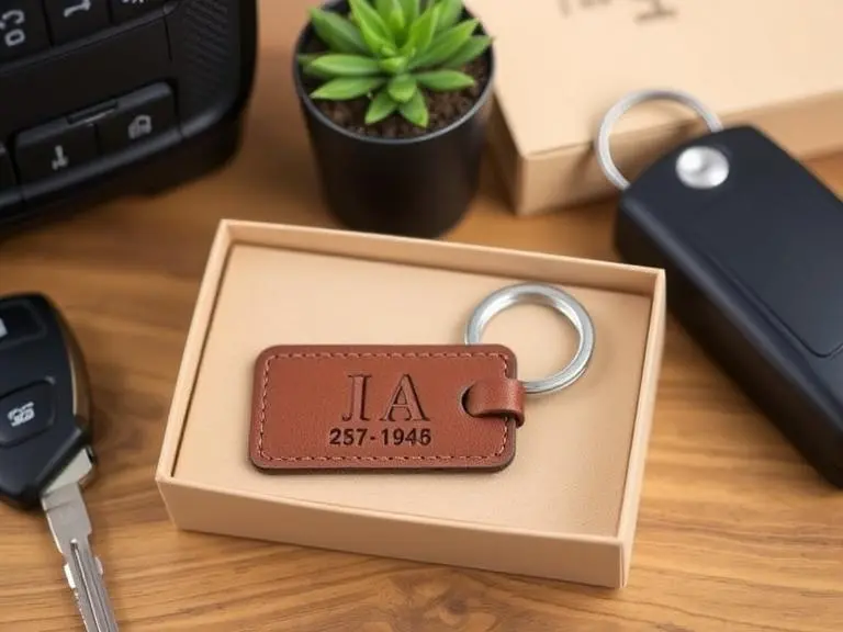 Custom Leather Keychain for car keys