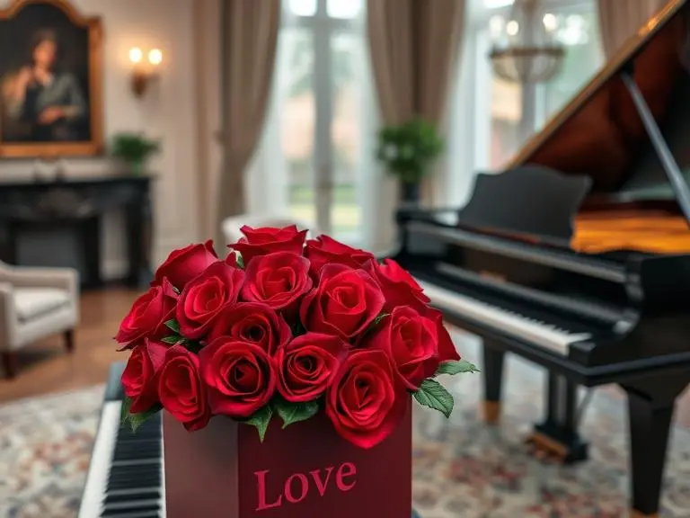 Artificial Ruby Red Rose Bouquet