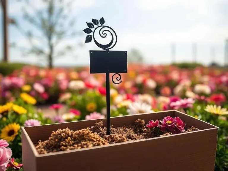 Memorial Garden Stake with paw prints