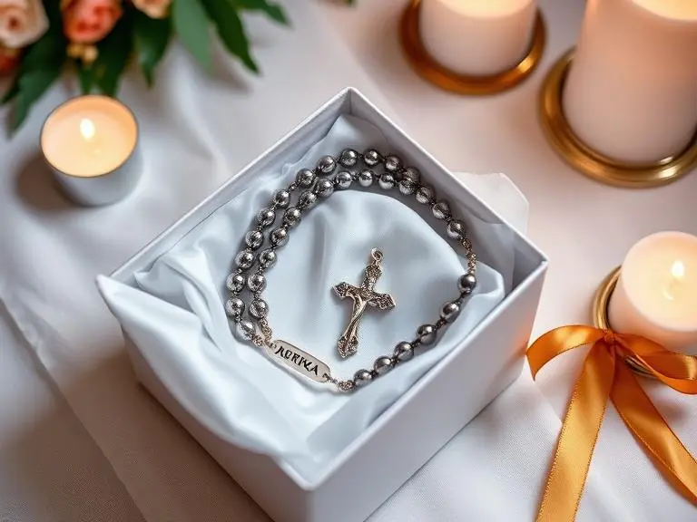 Personalized Rosary Beads for First Communion