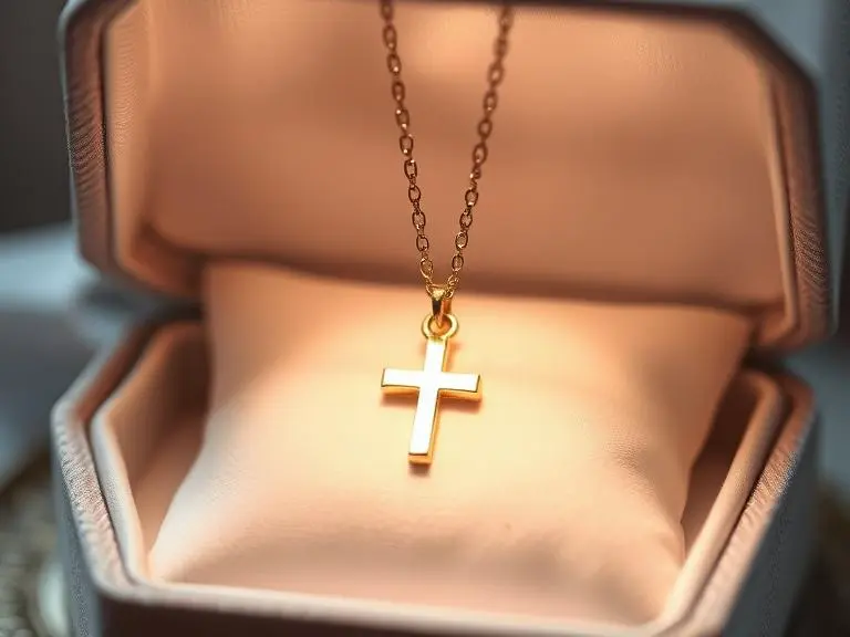Engraved Cross Necklace