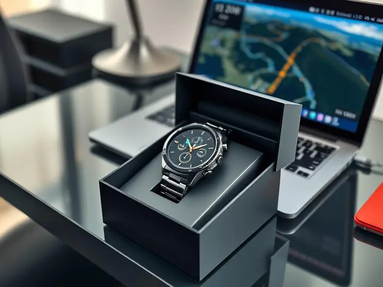 GPS running watch with heart rate monitor