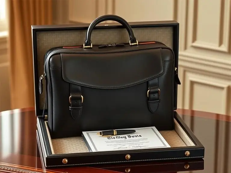 High-quality leather briefcasse/messenger bag