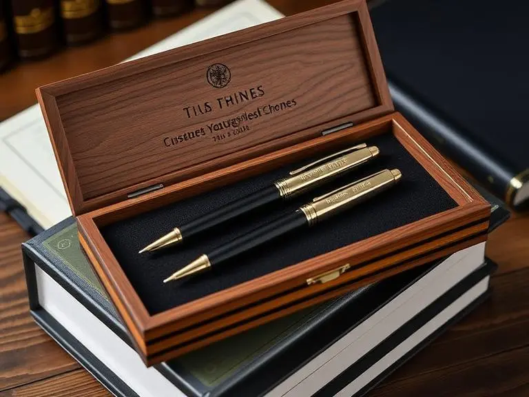 Personalized engraved pen set