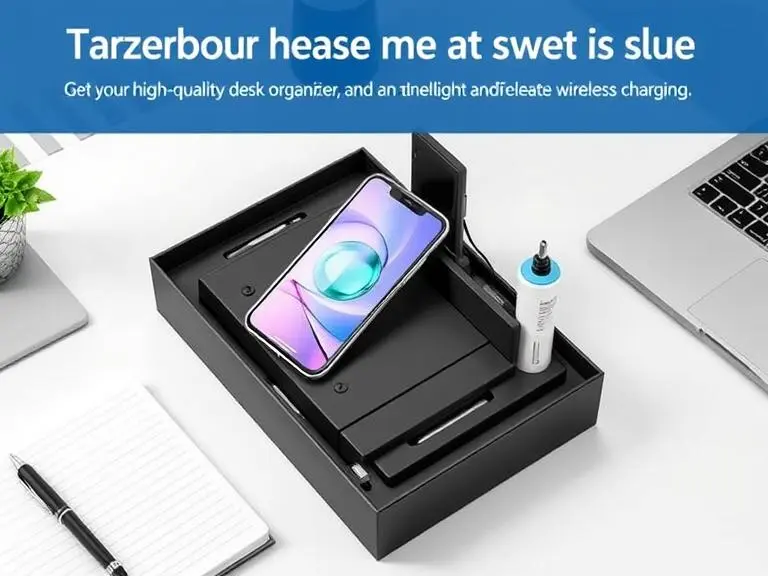 High-quality desk organizer with charging station