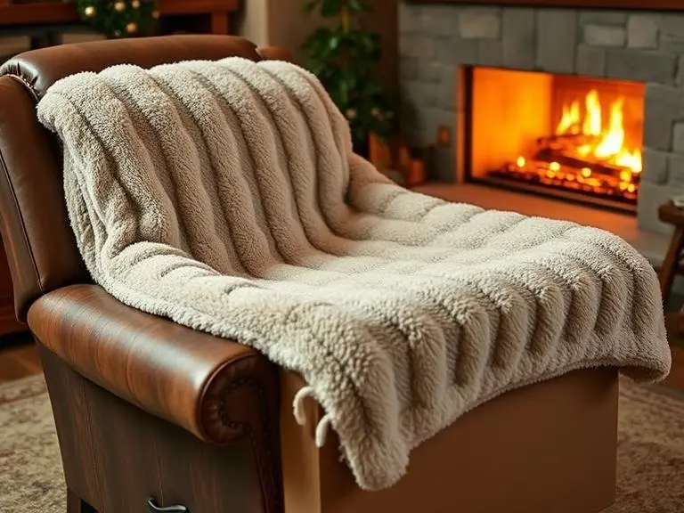 Comfortable electric heated blanket in grey