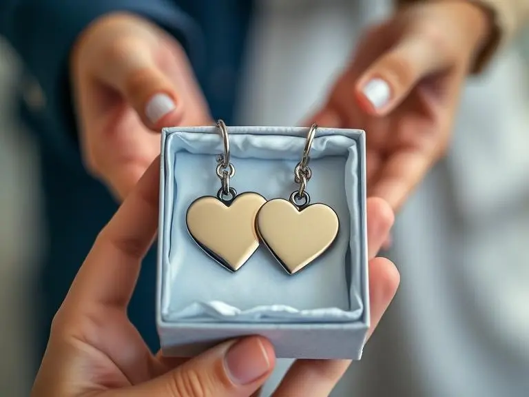 Two-Piece Heart Keychain Set for Couples