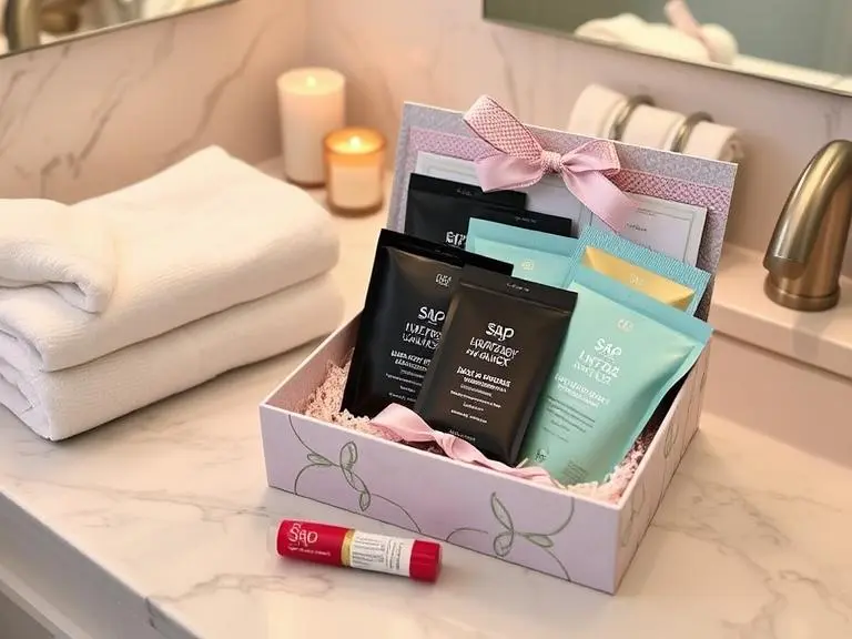 Skincare Pamper Kit with Sheet Masks and Lip Balm