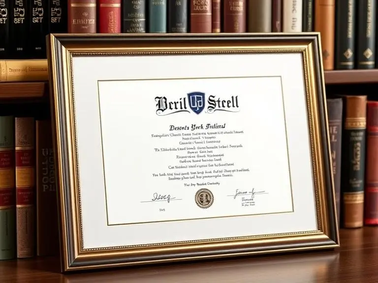 Elegant Diploma Frame with Mat