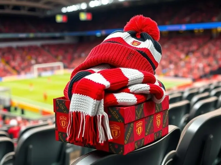 Kids Football Fan Scarf Hat Set