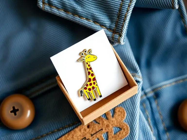 Cute Cartoon Giraffe Enamel Lapel Pin