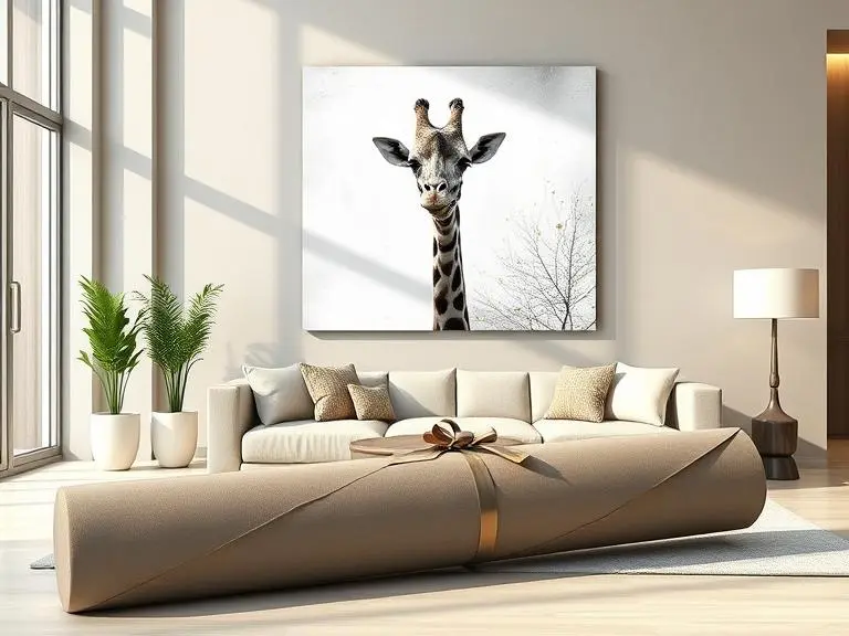 Abstract Giraffe Canvas Wall Art