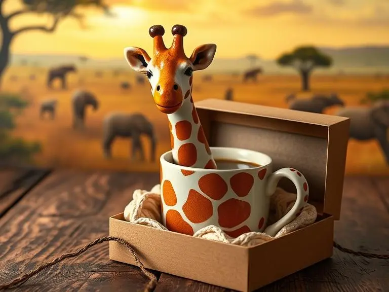 Cute Giraffe Ceramic Coffee Mug
