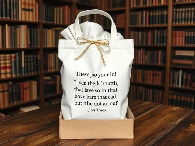 Literary Quote Tote Bag