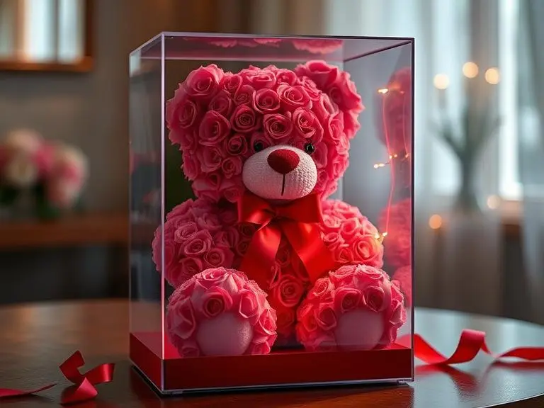 Rose Bear with Gift Box