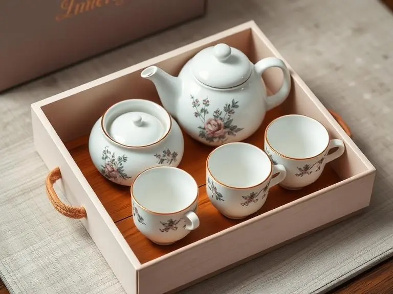 Ceramic Tea Set with Cups