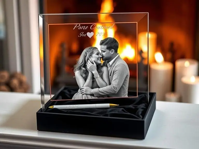 Engraved Crystal Photo Frame