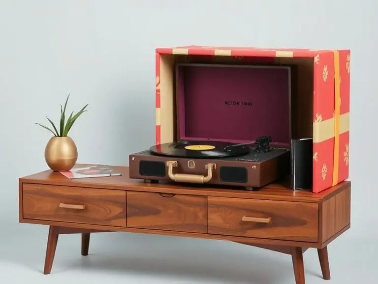 Vintage Vinyl Record Player