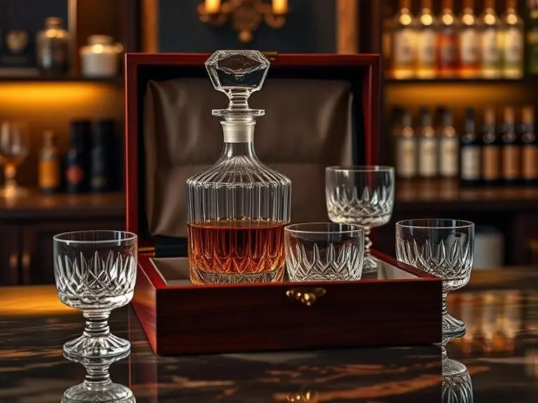 Whiskey Decanter and Glass Set