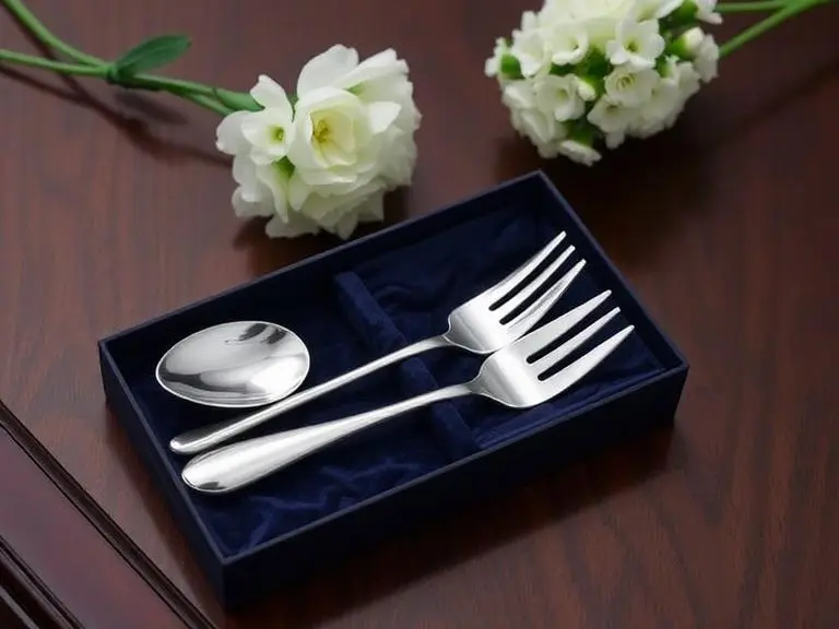 Sterling Silver Baby Spoon Fork Set