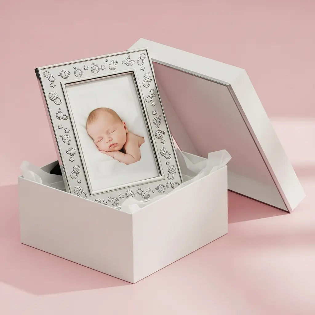 Silver Plated Baby Photo Frame