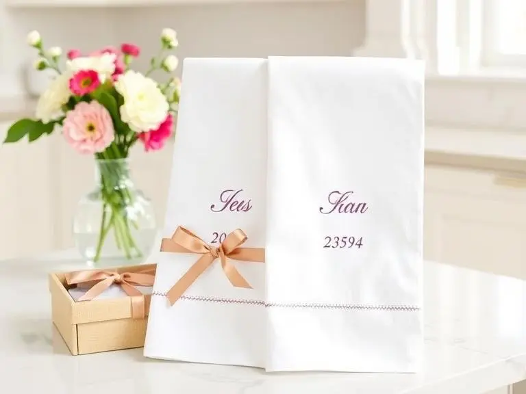 Personalized Cotton Kitchen Tea Towels Set