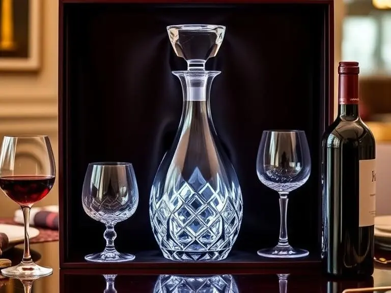 Elegant Crystal Wine Decanter Set