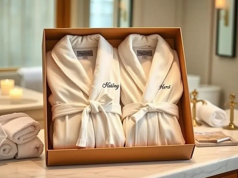 His & Hers Bathrobe Set Cotton