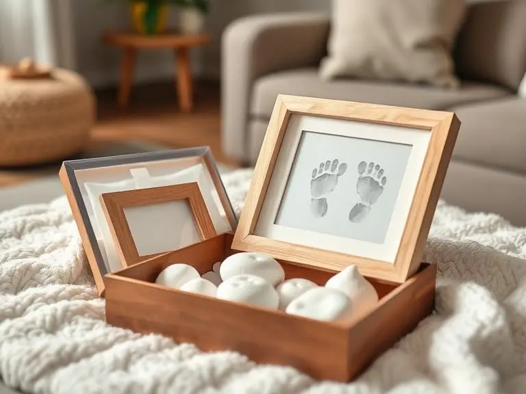 Baby Handprint Footprint Frame Kit Mom