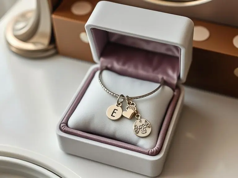 Personalized Mom Charm Bracelet Engraved