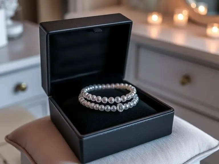 Layered Faux Pearl Bracelet Set