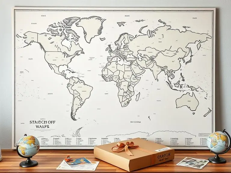Scratch Off World Map Poster