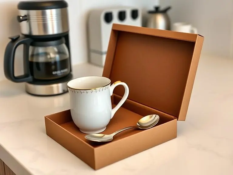 Ceramic Coffee Mug & Spoon Set