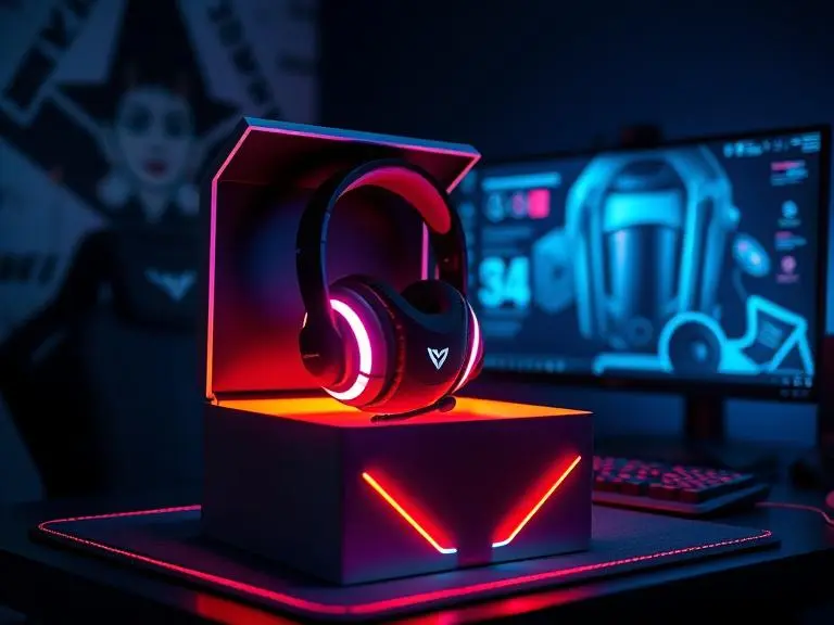 Gaming Headset with LED Lights