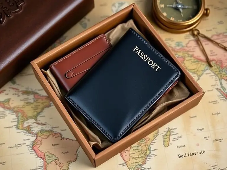 Leather Travel Wallet Passport Holder