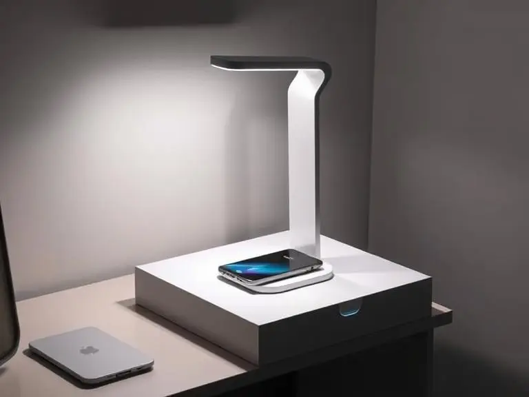 Dimmable LED Desk Lamp with Wireless Charger