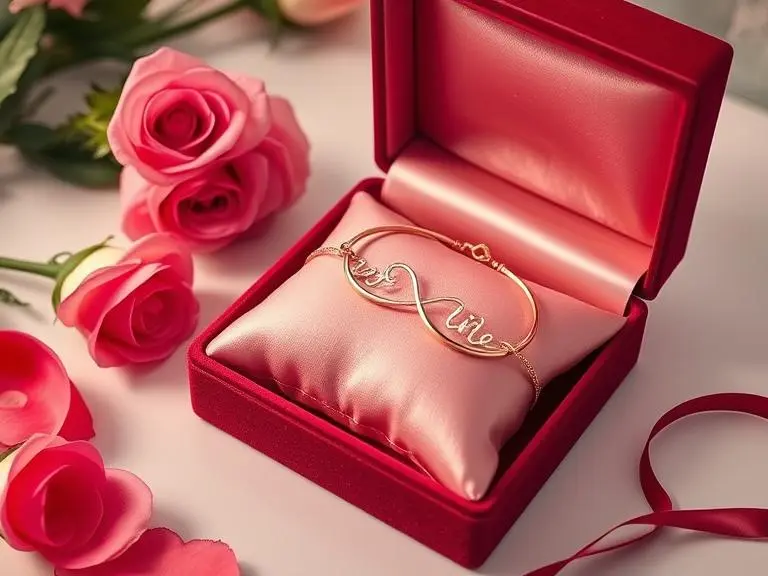 Personalized Rose Gold Infinity Bracelet