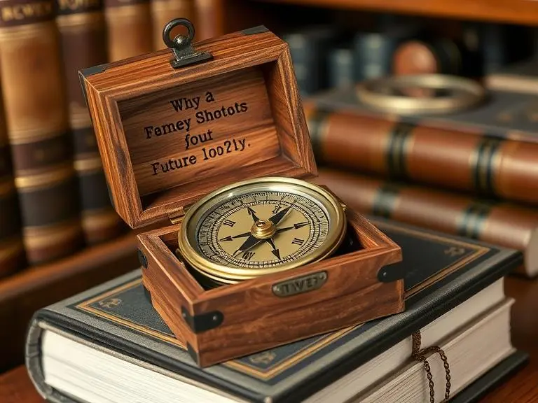 Engraved Compass with Quote