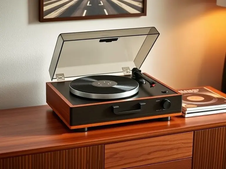 High-End Bluetooth Turntable Retro Style