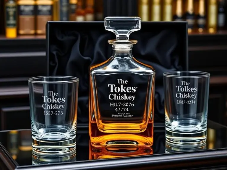 Personalized Engraved Whiskey Decanter Set