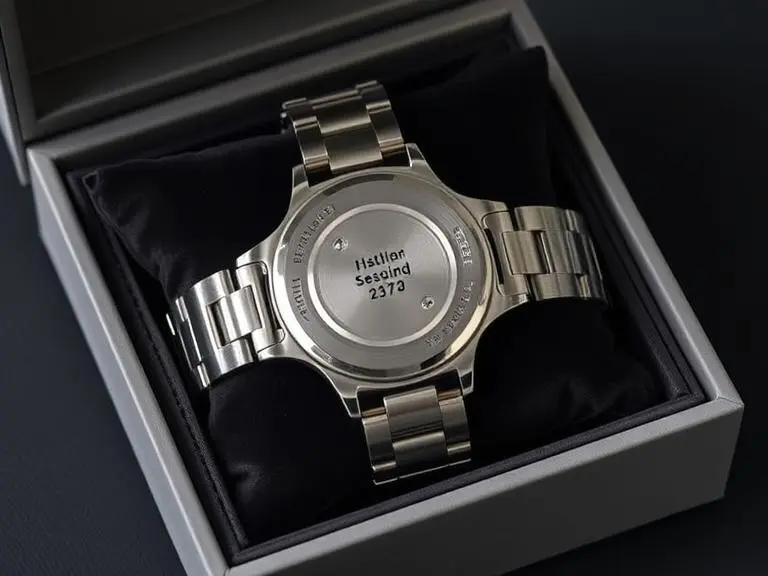 Engraved Stainless Steel Watch