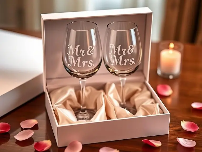 Custom Engraved Wine Glasses Set