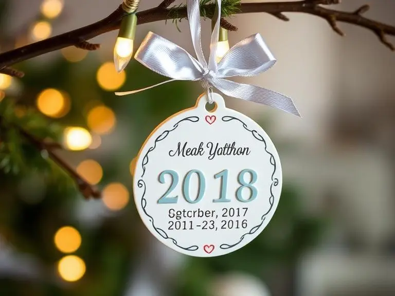 Custom Wedding Date Calendar Ornament