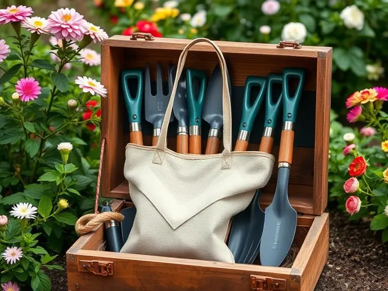 Gardening Tool Set with Tote